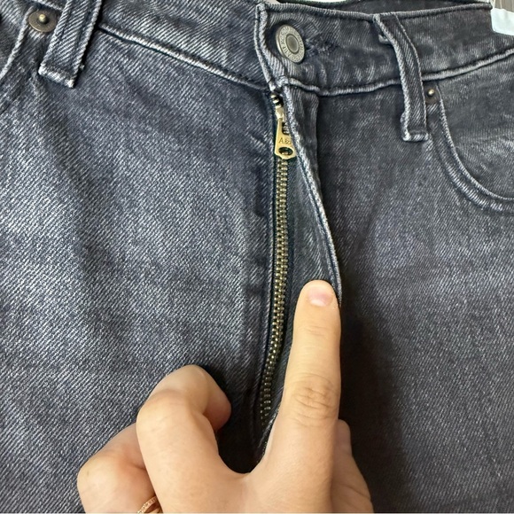 ABERCROMBIE + FITCH Curve Love The 90s Straight Ultra High Rise Black Denim Jean - Picture 7 of 9